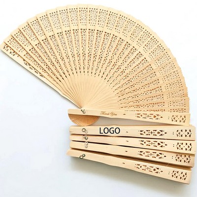 Wooden Handheld Fans Ornaments