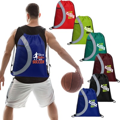 Drawstring Bag with Bottle Holder