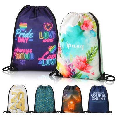 420D Sublimated Drawstring Bag