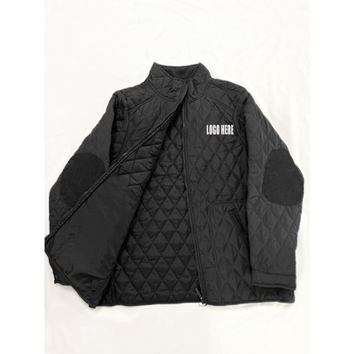 Men's Diamond-Quilted Zip-Up Jacket