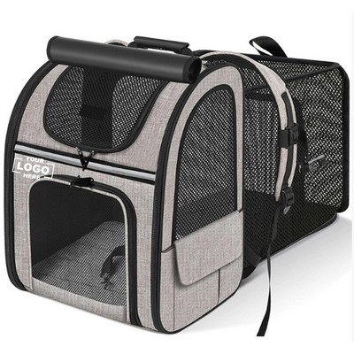 Expandable Pet Carrier Backpack for Cats and Small Dogs