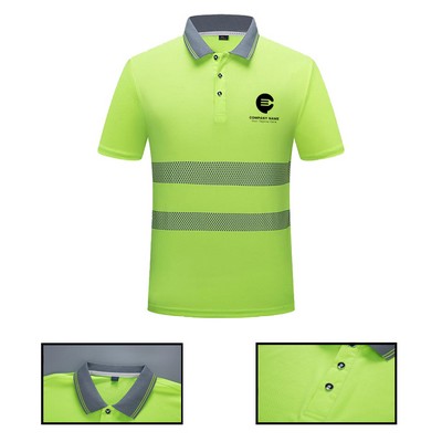 High Visibility Reflective Safety Polo T-Shirt