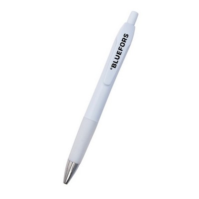 High-quality retractable gel pen with transparent barrel.