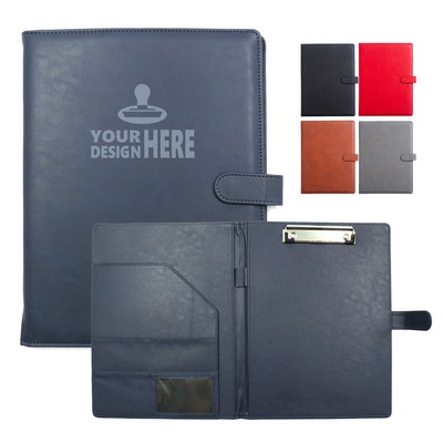 A4 Leather Padfolio Clipboard Folder With Magnetic Closure MOQ25