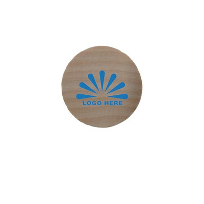 Natural Wood Round Wooden Coin Chips 1.5"