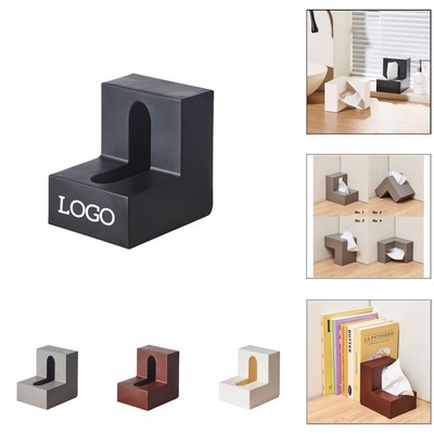 Sleek L-Shaped Tissue Box Holder