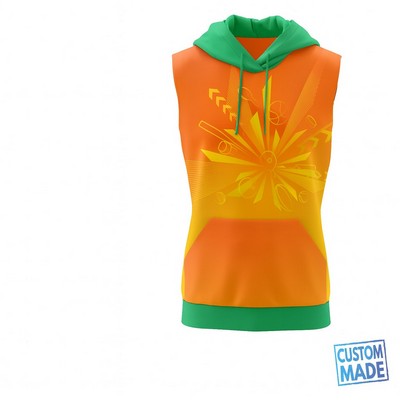 Unisex Lightweight Sleeveless Hoodie Sublimation 250G