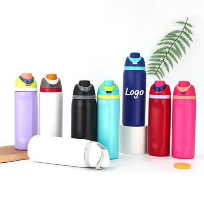 24oz Pop-lid Double Wall Stainless Steel Water Tumbler