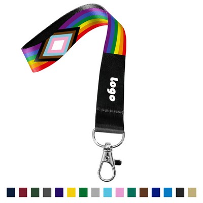 3/4"Vibrant Sublimated Wrist Lanyard Keyring