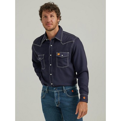 Wrangler® Men's Flame-Resistant 20X Western Snap Solid Shirt