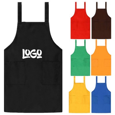 Kitchen Polyester Apron w/ 2 Pockets
