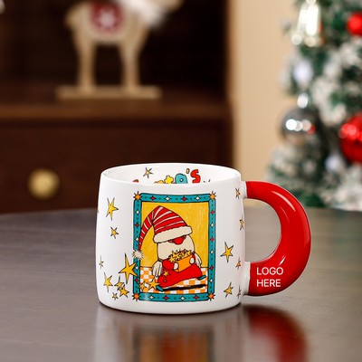 500ml Christmas Large Capacity Ceramic Mug with Handle