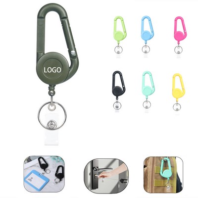 Retractable Keychain with Carabiner Clip