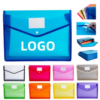 A4 Size Transparent Waterproof PP Material File Bag
