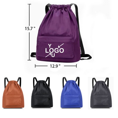Drawstring Bag with Storage Compartment