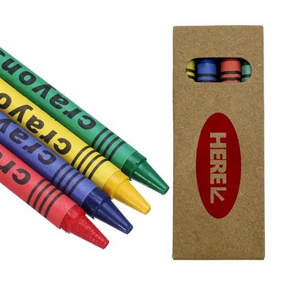 4-Color Non-Toxic Crayon Set for Safe and Fun Drawing
