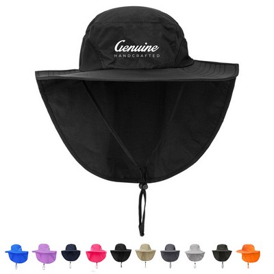 Wide Brim Fishing Hat with Neck Flap