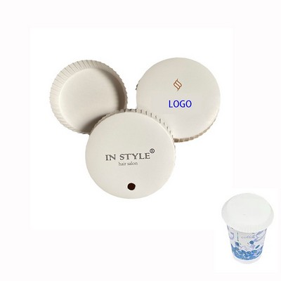 Eco Friendly Custom Logo Round Coated Paper Disposable Cup Lid Cover