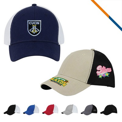 AirTrux Deluxe Brushed Cotton Twill Trucker Performance Cap