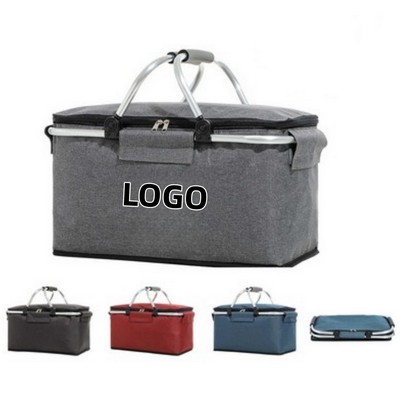Foldable Insulated Thermal Picnic Basket