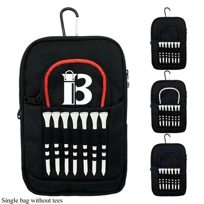 Multi Functional Nylon Golf Accessory Pouch w/ Carabiner