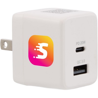 ETL Listed 20W Dual USB-A and C Wall Charger