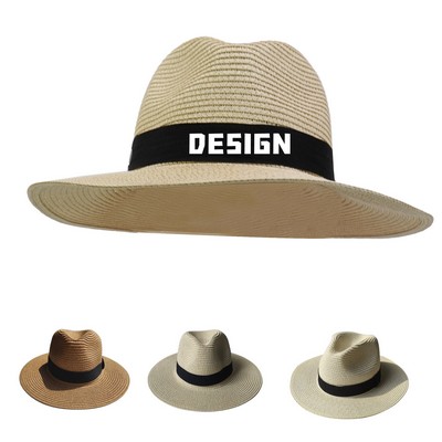 Custom Embroidery Straw Hat Sunshade Hat