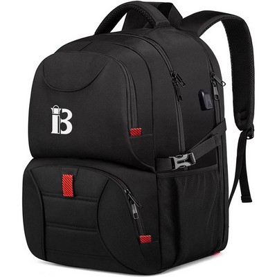 50L Waterproof Oxford Outdoor Cooler Backpack w/ USB Port