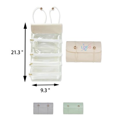 Cosmetic Travel Bag with Detachable Zipper Pouch