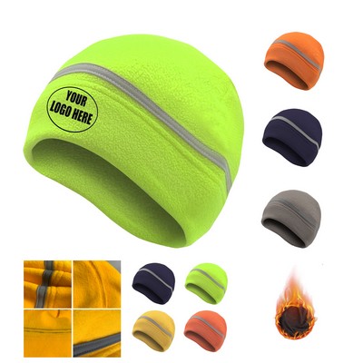 Polar Fleece Warm Night Safety Cycling Hat