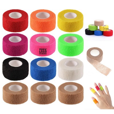First Aid Sports 1" x 5 Yards Self Adhesive Elastic Bandage Wrap Stretch Self-Adherent Tape