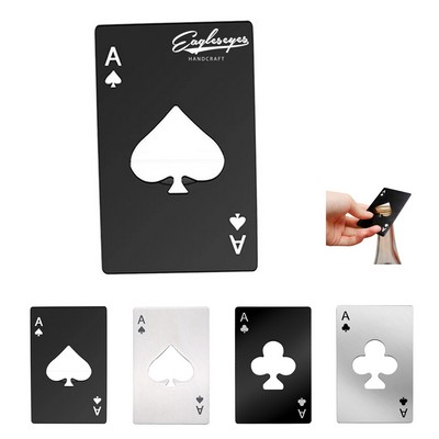 Stainless Steel Spades A Poker Shaped Bottle Opener