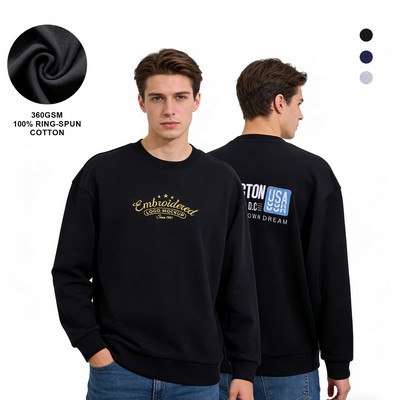Unisex 100% Cotton Pullover Crewneck Sweatshirts