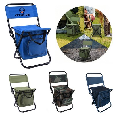 3-in-1 Outdoor Folding Chair with Cooler Bag
