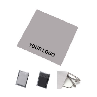 Microfiber Eyeglass Cleaning Cloth With Polyvinyl Chloride Case
