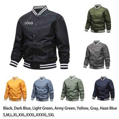 New Style Baseball Jacket & American-Style Snap Button Bomber Jacket