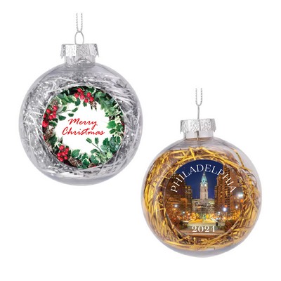 3/4 Sphere Plastic Ornament