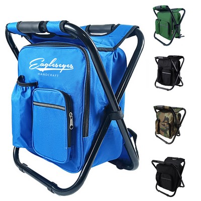 Foldable Camping Chair with Cooler Bag