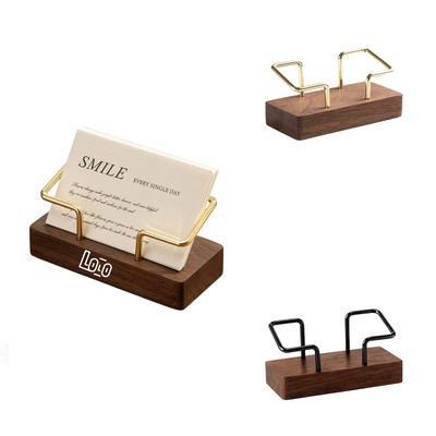 Black Walnut Wood Business Card Holder