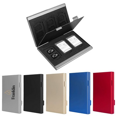 MOQ 10 Aluminum Alloy SD TF Card Holder Case