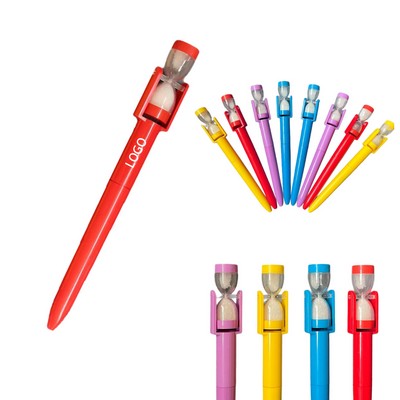 Ballpoint Pen W/ Hourglass-Shaped Tip