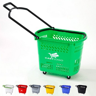 35L Large Capacity Rolling Storage Basket with Handle