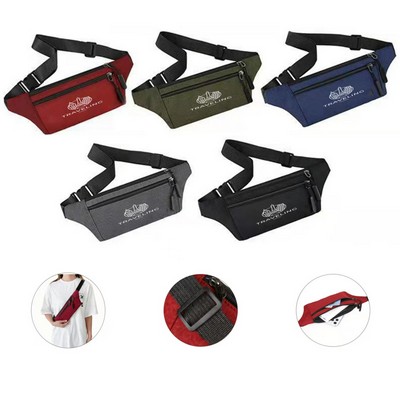 Oxford Cloth Running Waist Pack With Zippered Pocket