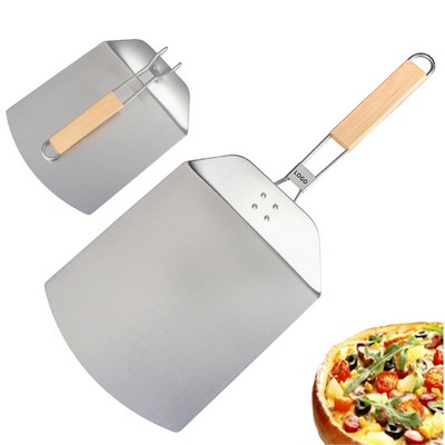 Foldable Rubber Wood Handle 430 Stainless Steel Pizza Peel