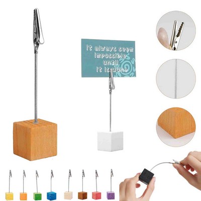 Wood Cube Memo Holder