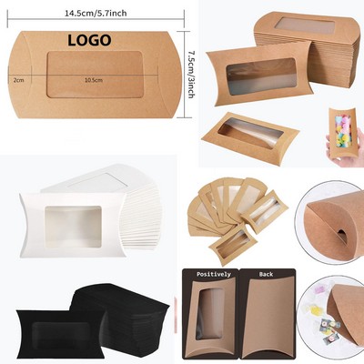 Kraft Candy Box with See-Through Panel