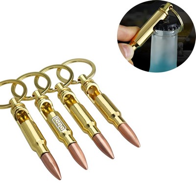 Bullet Shape Bottle Opener Keychain