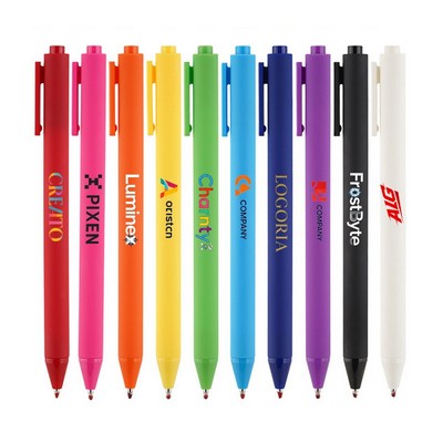 Soft Rubberized Touch Retractable Gel Pen