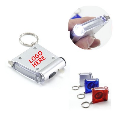 Stylish LED Tape Measure Keychain