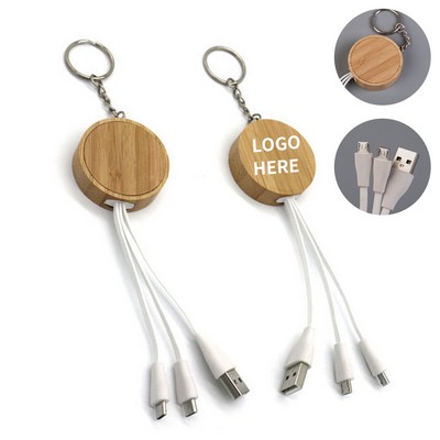 Bamboo 2" USB Charging Keyring